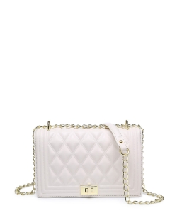 Quilted Crossbody Bag 716550 BEIGE